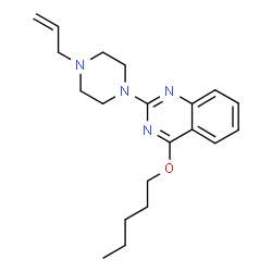 ChemSpider 2D Image | 2-(4-Allyl-1-piperazinyl)-4-(pentyloxy)quinazoline | C20H28N4O