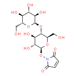 ChemSpider 2D Image | 1H-Pyrrole-2,5-dione, 1-((4-O-alpha-D-glucopyranosyl-beta-D-glucopyranosyl)oxy)- | C16H23NO13