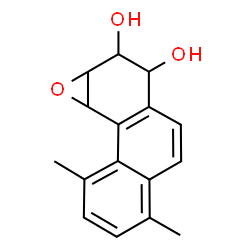 ChemSpider 2D Image | 6,9-Dimethyl-1a,2,3,9c-tetrahydrophenanthro[3,4-b]oxirene-2,3-diol | C16H16O3