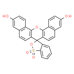 ChemSpider 2D Image | Spiro[2,1-benzoxathiole-3,7'-dibenzo[c,h]xanthene]-3',11'-diol 1,1-dioxide | C27H16O6S
