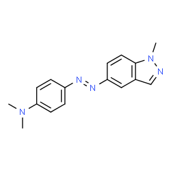 ChemSpider 2D Image | 1-methyl-5-(4-dimethylaminophenylazo)indazole | C16H17N5
