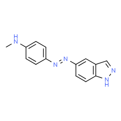 ChemSpider 2D Image | 5-(4-methylaminophenylazo)indazole | C14H13N5
