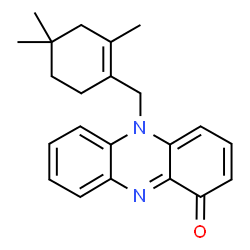 ChemSpider 2D Image | 5-[(2,4,4-Trimethyl-1-cyclohexen-1-yl)methyl]-1(5H)-phenazinone | C22H24N2O
