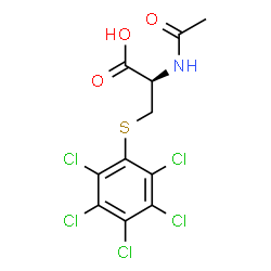 ChemSpider 2D Image | N-Acetyl-S-(pentachlorophenyl)-L-cysteine | C11H8Cl5NO3S
