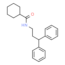 ChemSpider 2D Image | N-(3,3-Diphenylpropyl)cyclohexanecarboxamide | C22H27NO
