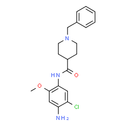 ChemSpider 2D Image | N-(4-Amino-5-chloro-2-methoxyphenyl)-1-benzyl-4-piperidinecarboxamide | C20H24ClN3O2