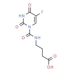 ChemSpider 2D Image | 4-{[(5-Fluoro-2,4-dioxo-3,4-dihydro-1(2H)-pyrimidinyl)carbonyl]amino}butanoic acid | C9H10FN3O5