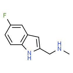 ChemSpider 2D Image | [(5-FLUORO-1H-INDOL-2-YL)METHYL](METHYL)AMINE | C10H11FN2