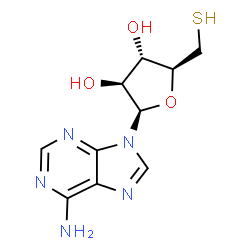 ChemSpider 2D Image | 9-(5-Thio-beta-D-arabinofuranosyl)-9H-purin-6-amine | C10H13N5O3S