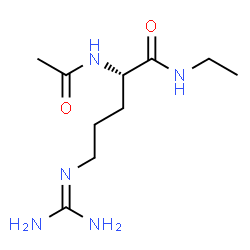 ChemSpider 2D Image | N~2~-Acetyl-N~5~-(diaminomethylene)-N-ethyl-L-ornithinamide | C10H21N5O2