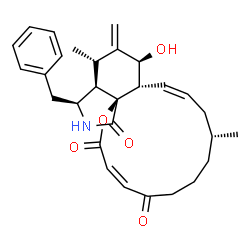 ChemSpider 2D Image | (3Z,9R,11Z,12aS,13S,15S,15aR,16S,18aS)-16-Benzyl-13-hydroxy-9,15-dimethyl-14-methylene-6,7,8,9,10,12a,13,14,15,15a,16,17-dodecahydro-2H-oxacyclotetradecino[2,3-d]isoindole-2,5,18-trione | C29H35NO5