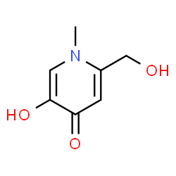 ChemSpider 2D Image | 5-Hydroxy-2-(hydroxymethyl)-1-methyl-4(1H)-pyridinone | C7H9NO3