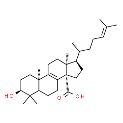 ChemSpider 2D Image | (3beta,5xi,10alpha,13alpha)-3-Hydroxylanosta-8,24-dien-30-oic acid | C30H48O3