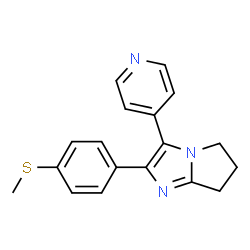 ChemSpider 2D Image | 5H-Pyrrolo(1,2-a)imidazole, 6,7-dihydro-2-(4-(methylthio)phenyl)-3-(4-pyridinyl)- | C18H17N3S