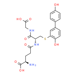 ChemSpider 2D Image | D-gamma-Glutamyl-S-(4,4'-dihydroxy-3-biphenylyl)-L-cysteinylglycine | C22H25N3O8S