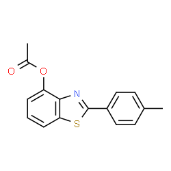 ChemSpider 2D Image | 2-(4-Methylphenyl)-1,3-benzothiazol-4-yl acetate | C16H13NO2S