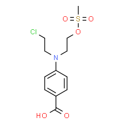 ChemSpider 2D Image | 4-[(2-Chloroethyl){2-[(methylsulfonyl)oxy]ethyl}amino]benzoic acid | C12H16ClNO5S
