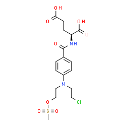 ChemSpider 2D Image | 4-[(2-chloroethyl)(2-mesyloxyethyl)amino]benzoyl-l-glutamic acid | C17H23ClN2O8S