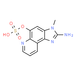 ChemSpider 2D Image | 2-Amino-3-methyl-3H-imidazo[4,5-f]quinolin-5-yl hydrogen sulfate | C11H10N4O4S