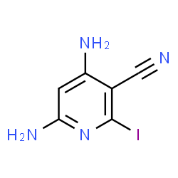 ChemSpider 2D Image | 4,6-Diamino-2-iodonicotinonitrile | C6H5IN4