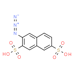 ChemSpider 2D Image | 3-Azido-2,7-naphthalenedisulfonic acid | C10H7N3O6S2
