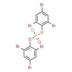 ChemSpider 2D Image | Bis(2,4,6-tribromophenyl) phosphorochloridate | C12H4Br6ClO3P