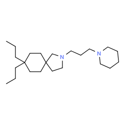 ChemSpider 2D Image | 2-(3-(1-Piperidinyl)propyl)-8,8-dipropyl-2-azaspiro(4.5)decane | C23H44N2