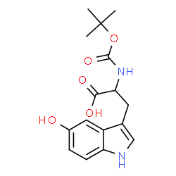 ChemSpider 2D Image | 5-Hydroxy-N-{[(2-methyl-2-propanyl)oxy]carbonyl}tryptophan | C16H20N2O5