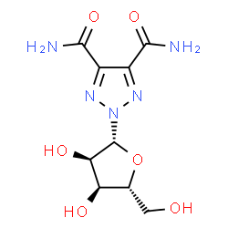 ChemSpider 2D Image | 2-(beta-D-Ribofuranosyl)-2H-1,2,3-triazole-4,5-dicarboxamide | C9H13N5O6