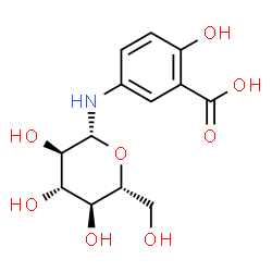 ChemSpider 2D Image | N-(3-Carboxy-4-hydroxyphenyl)-beta-D-glucopyranosylamine | C13H17NO8