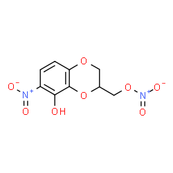 ChemSpider 2D Image | (8-Hydroxy-7-nitro-2,3-dihydro-1,4-benzodioxin-2-yl)methyl nitrate | C9H8N2O8