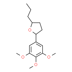 ChemSpider 2D Image | 2-Propyl-5-(3,4,5-trimethoxyphenyl)tetrahydrofuran | C16H24O4