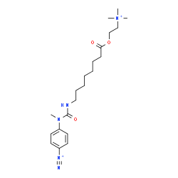ChemSpider 2D Image | 2-(4-Diazoniophenyl)-16,16-dimethyl-3,12-dioxo-13-oxa-2,4-diaza-16-azoniaheptadecane | C21H35N5O3
