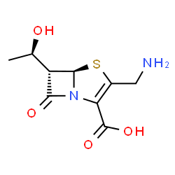 ChemSpider 2D Image | (5R,6S)-3-(aminomethyl)-6-(1-hydroxyethyl)-7-oxo-4-thia-1-azabicyclo[3.2.0]hept-2-ene-2-carboxylic acid | C9H12N2O4S
