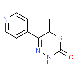 ChemSpider 2D Image | 6-Methyl-5-(4-pyridinyl)-3,6-dihydro-2H-1,3,4-thiadiazin-2-one | C9H9N3OS