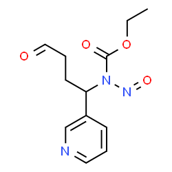ChemSpider 2D Image | Ethyl nitroso[4-oxo-1-(3-pyridinyl)butyl]carbamate | C12H15N3O4