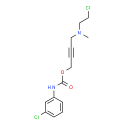 ChemSpider 2D Image | 4-[(2-Chloroethyl)(methyl)amino]-2-butyn-1-yl (3-chlorophenyl)carbamate | C14H16Cl2N2O2