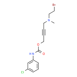 ChemSpider 2D Image | 4-[(2-Bromoethyl)(methyl)amino]-2-butyn-1-yl (3-chlorophenyl)carbamate | C14H16BrClN2O2