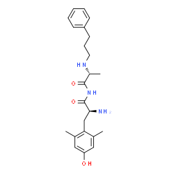 ChemSpider 2D Image | 2,6-Dimethyl-N-{(2R)-2-[(3-phenylpropyl)amino]propanoyl}-L-tyrosinamide | C23H31N3O3
