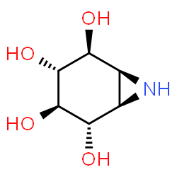 ChemSpider 2D Image | (1R,2S,3R,4R,5S,6S)-7-Azabicyclo[4.1.0]heptane-2,3,4,5-tetrol | C6H11NO4