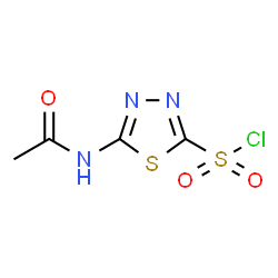 ChemSpider 2D Image | 5-Acetamido-1,3,4-thiadiazole-2-sulfonyl chloride | C4H4ClN3O3S2