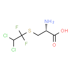 ChemSpider 2D Image | S-(2,2-Dichloro-1,1-difluoroethyl)-L-cysteine | C5H7Cl2F2NO2S