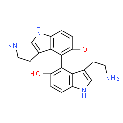 ChemSpider 2D Image | 5,5'-Dihydroxy-4,4'-bitryptamine | C20H22N4O2