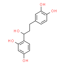 ChemSpider 2D Image | 4-[3-(2,4-Dihydroxyphenyl)-3-hydroxypropyl]-1,2-benzenediol | C15H16O5