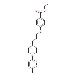 ChemSpider 2D Image | (METHYLPYRIDAZINE PIPERIDINE PROPYLOXYPHENYL)ETHYLACETATE | C22H29N3O3