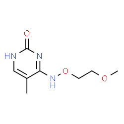 ChemSpider 2D Image | 4-[(2-Methoxyethoxy)amino]-5-methyl-2(1H)-pyrimidinone | C8H13N3O3