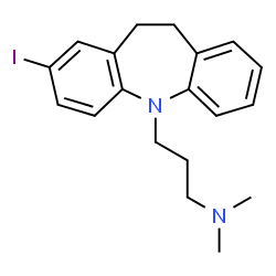 ChemSpider 2D Image | 5H-Dibenz(b,f)azepine-5-propanamine, 10,11-dihydro-2-iodo-N,N-dimethyl- | C19H23IN2