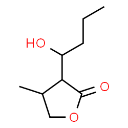 ChemSpider 2D Image | 3-(1-Hydroxybutyl)-4-methyldihydro-2(3H)-furanone | C9H16O3