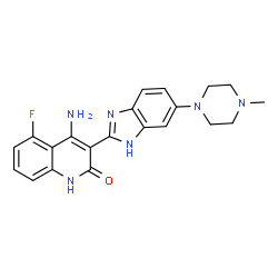 ChemSpider 2D Image | Dovitinib | C21H21FN6O