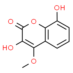 ChemSpider 2D Image | 3,8-Dihydroxy-4-methoxy-2H-chromen-2-one | C10H8O5